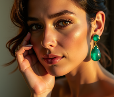 Boucles d'oreilles en émeraude : puces, créoles ou pendantes, quel style choisir ?