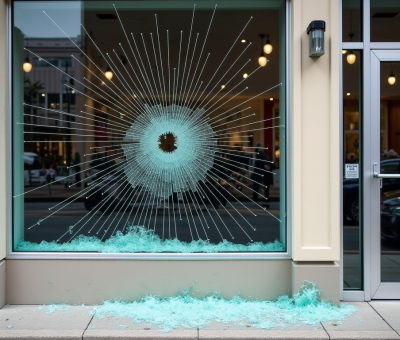Vitrine brisée : comment déclarer un sinistre bris de glace pour votre local